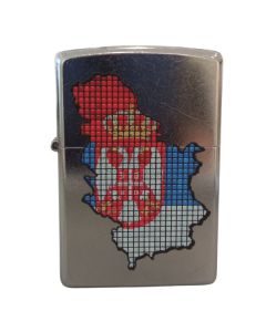 Zippo upaljač karta Srbije 207-081999
