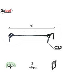 Dabel kuka za vrata KV1 ZnB 3,5x60mm (2kom) DBP1