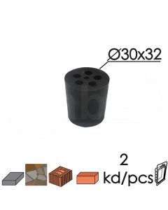 Dabel odbojnik podni za vrata OD800 Crna fi30x32mm (2kom) DBP1