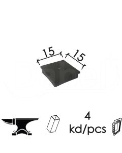 Dabel čep za bravarsku kutiju ČP21 Crna 15x15mm (4kom) DBP1