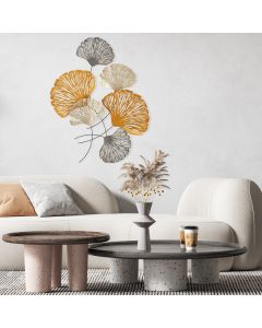 Zidna dekoracija metal listići 75x5x100cm